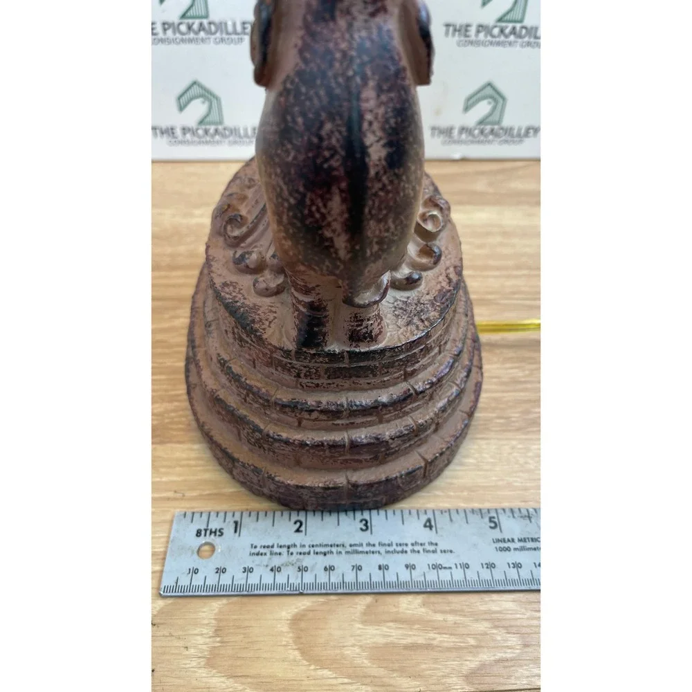 Elephant Tyndale Parasol Table Lamp Bronze Tone 3-Light Safari Eclectic 29